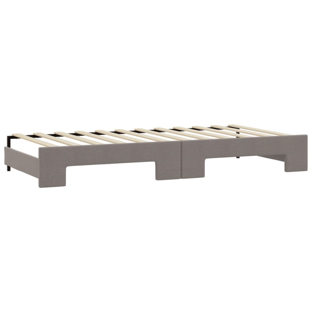 vidaXL Καναπές Κρεβάτι Συρόμενος Taupe 80x200 εκ. Υφασμάτινος Στρώματα