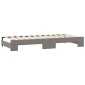 vidaXL Καναπές Κρεβάτι Συρόμενος Taupe 80x200 εκ. Υφασμάτινος Στρώματα