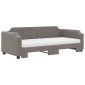 vidaXL Καναπές Κρεβάτι Συρόμενος Taupe 90x200 εκ. Ύφασμα Στρώματα