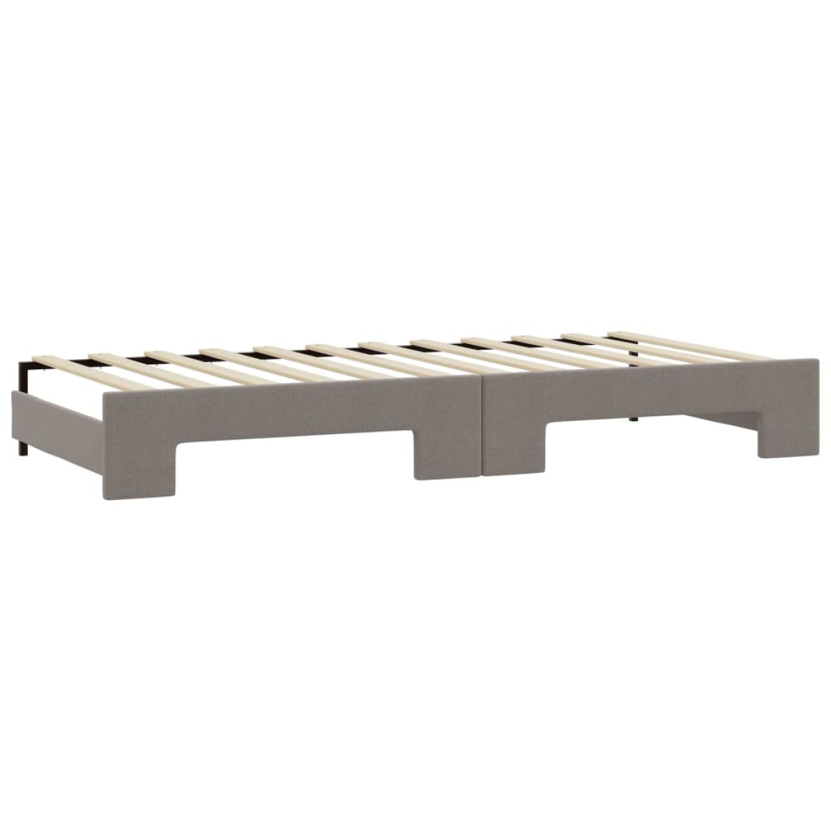 vidaXL Καναπές Κρεβάτι Συρόμενος Taupe 90x200 εκ. Ύφασμα Στρώματα