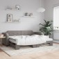 vidaXL Καναπές Κρεβάτι Συρόμενος Taupe 90x200 εκ. Ύφασμα Στρώματα