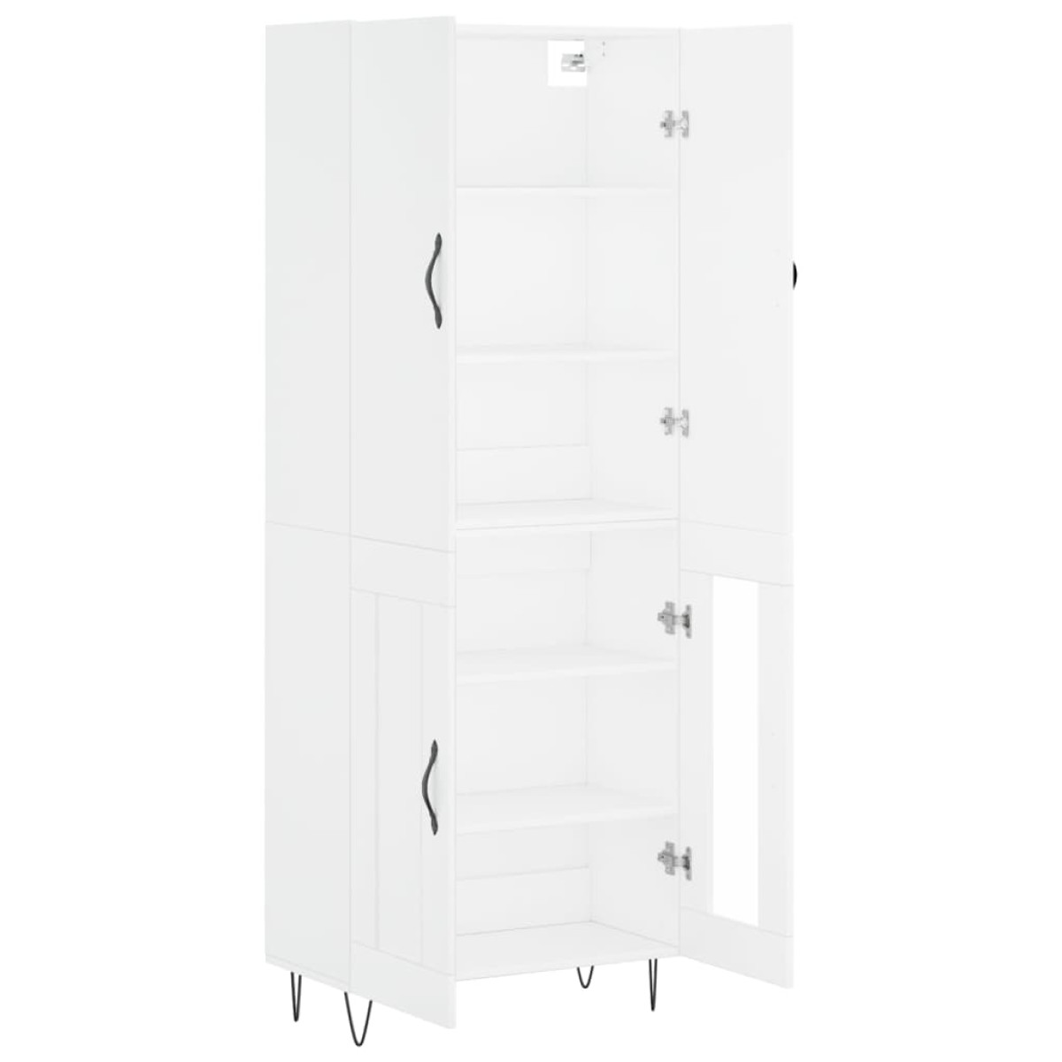 vidaXL Ντουλάπι Λευκό 69,5x34x180 εκ. από Επεξεργασμένο Ξύλο