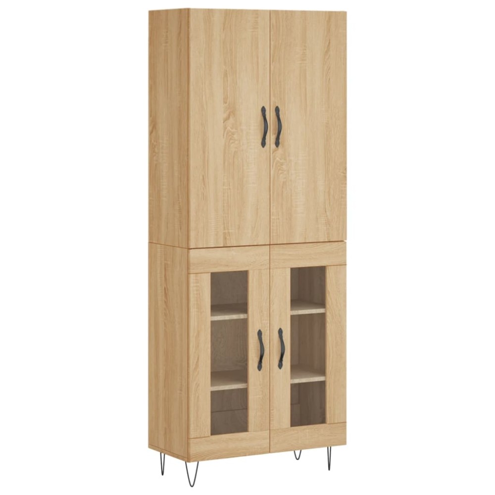 vidaXL Ντουλάπι Sonoma δρυς 69,5 x 34 x 180 εκ. από Επεξεργασμένο Ξύλο