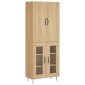 vidaXL Ντουλάπι Sonoma δρυς 69,5 x 34 x 180 εκ. από Επεξεργασμένο Ξύλο