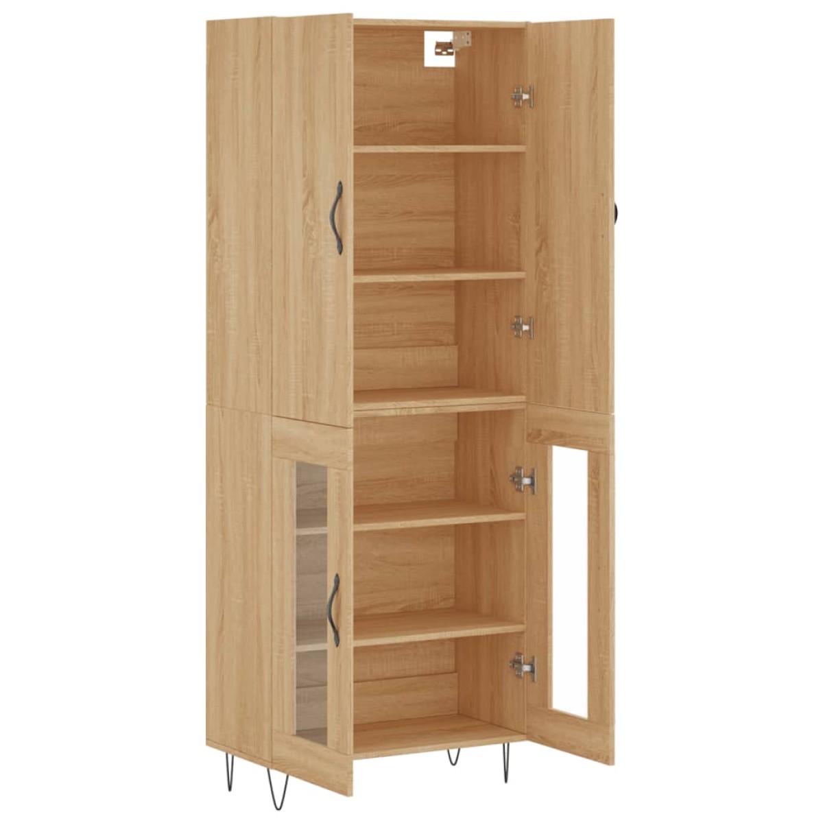 vidaXL Ντουλάπι Sonoma δρυς 69,5 x 34 x 180 εκ. από Επεξεργασμένο Ξύλο