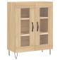 vidaXL Ντουλάπι Sonoma δρυς 69,5 x 34 x 180 εκ. από Επεξεργασμένο Ξύλο