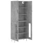 vidaXL Ντουλάπι Γκρι Σκυροδέματος 69,5x34x180 εκ. Επεξεργασμένο Ξύλο