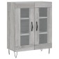 vidaXL Ντουλάπι Γκρι Sonoma 69,5 x 34 x 180 εκ. Επεξεργασμένο Ξύλο