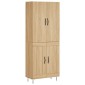 vidaXL Ντουλάπι Sonoma δρυς 69,5 x 34 x 180 εκ. από Επεξεργασμένο Ξύλο