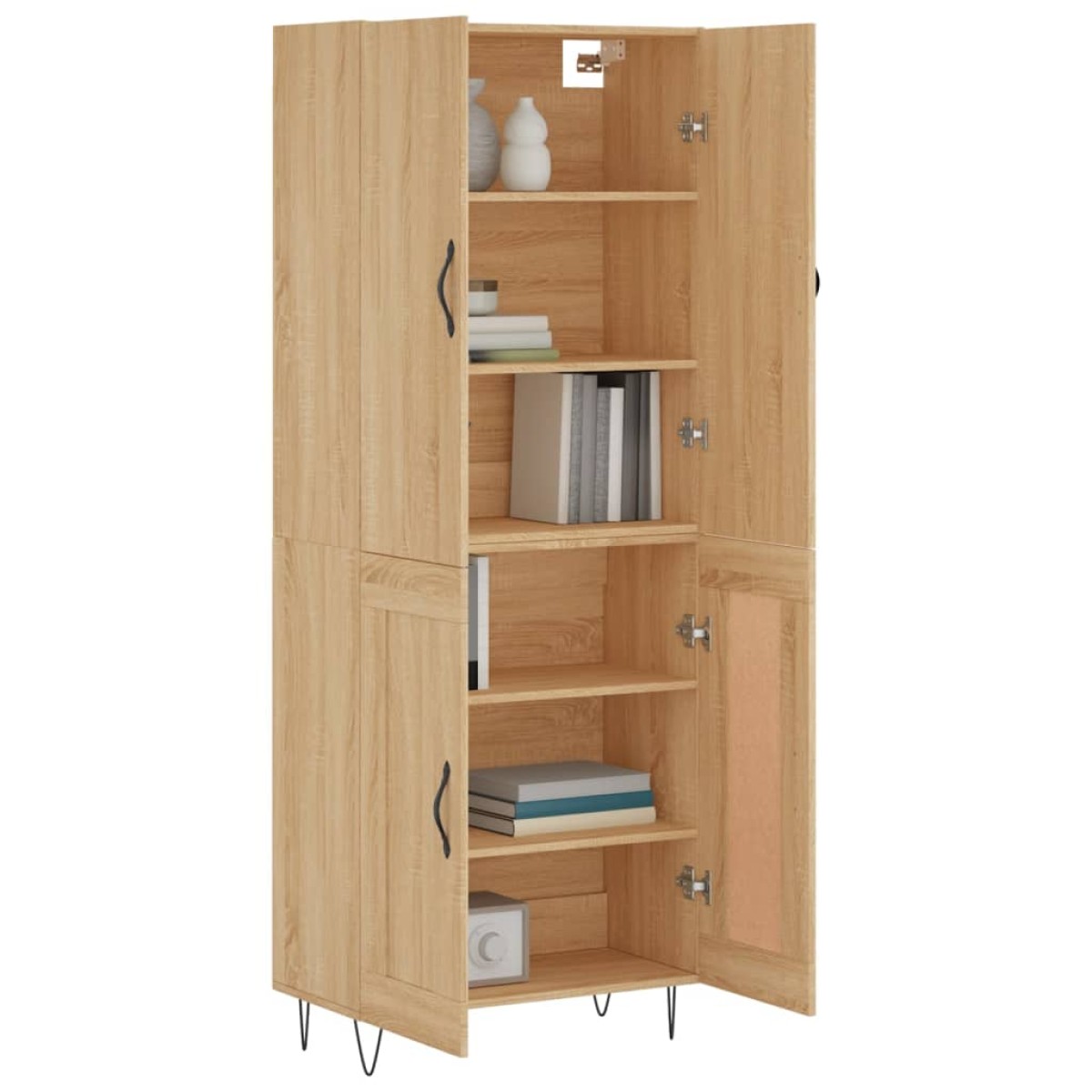 vidaXL Ντουλάπι Sonoma δρυς 69,5 x 34 x 180 εκ. από Επεξεργασμένο Ξύλο
