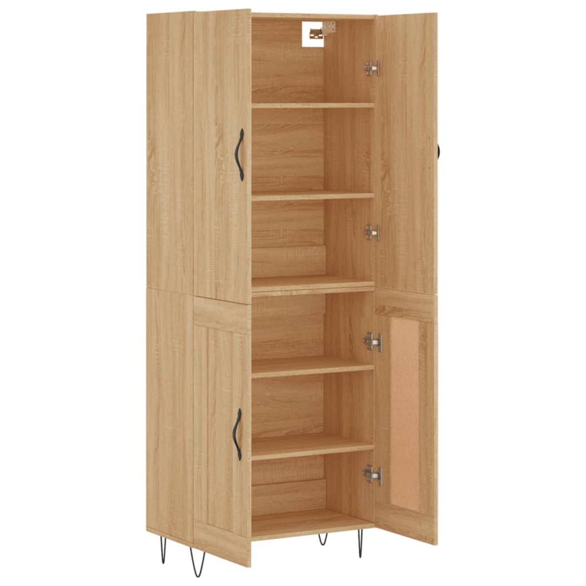 vidaXL Ντουλάπι Sonoma δρυς 69,5 x 34 x 180 εκ. από Επεξεργασμένο Ξύλο
