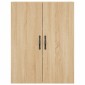 vidaXL Ντουλάπι Sonoma δρυς 69,5 x 34 x 180 εκ. από Επεξεργασμένο Ξύλο