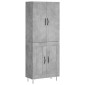 vidaXL Ντουλάπι Γκρι Σκυροδέματος 69,5x34x180 εκ. Επεξεργασμένο Ξύλο