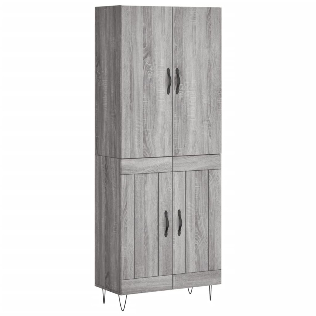vidaXL Ντουλάπι Γκρι Sonoma 69,5 x 34 x 180 εκ. Επεξεργασμένο Ξύλο