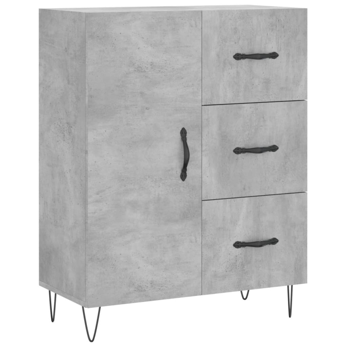 vidaXL Ντουλάπι Γκρι Σκυροδέματος 69,5x34x180 εκ. Επεξεργασμένο Ξύλο