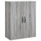 vidaXL Ντουλάπι Γκρι Sonoma 69,5 x 34 x 180 εκ. Επεξεργασμένο Ξύλο