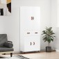 vidaXL Ντουλάπι Λευκό 69,5x34x180 εκ. από Επεξεργασμένο Ξύλο