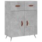 vidaXL Ντουλάπι Γκρι Σκυροδέματος 69,5x34x180 εκ. Επεξεργασμένο Ξύλο
