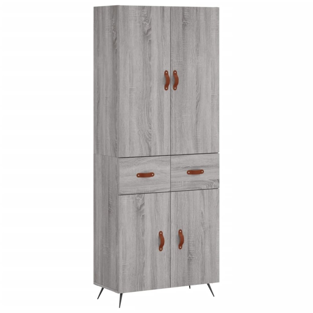 vidaXL Ντουλάπι Γκρι Sonoma 69,5 x 34 x 180 εκ. Επεξεργασμένο Ξύλο