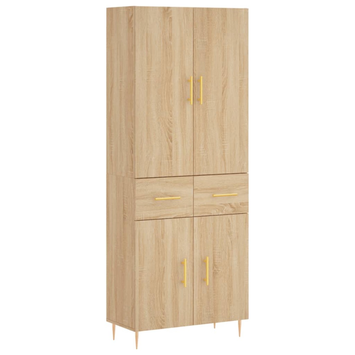 vidaXL Ντουλάπι Sonoma δρυς 69,5 x 34 x 180 εκ. από Επεξεργασμένο Ξύλο