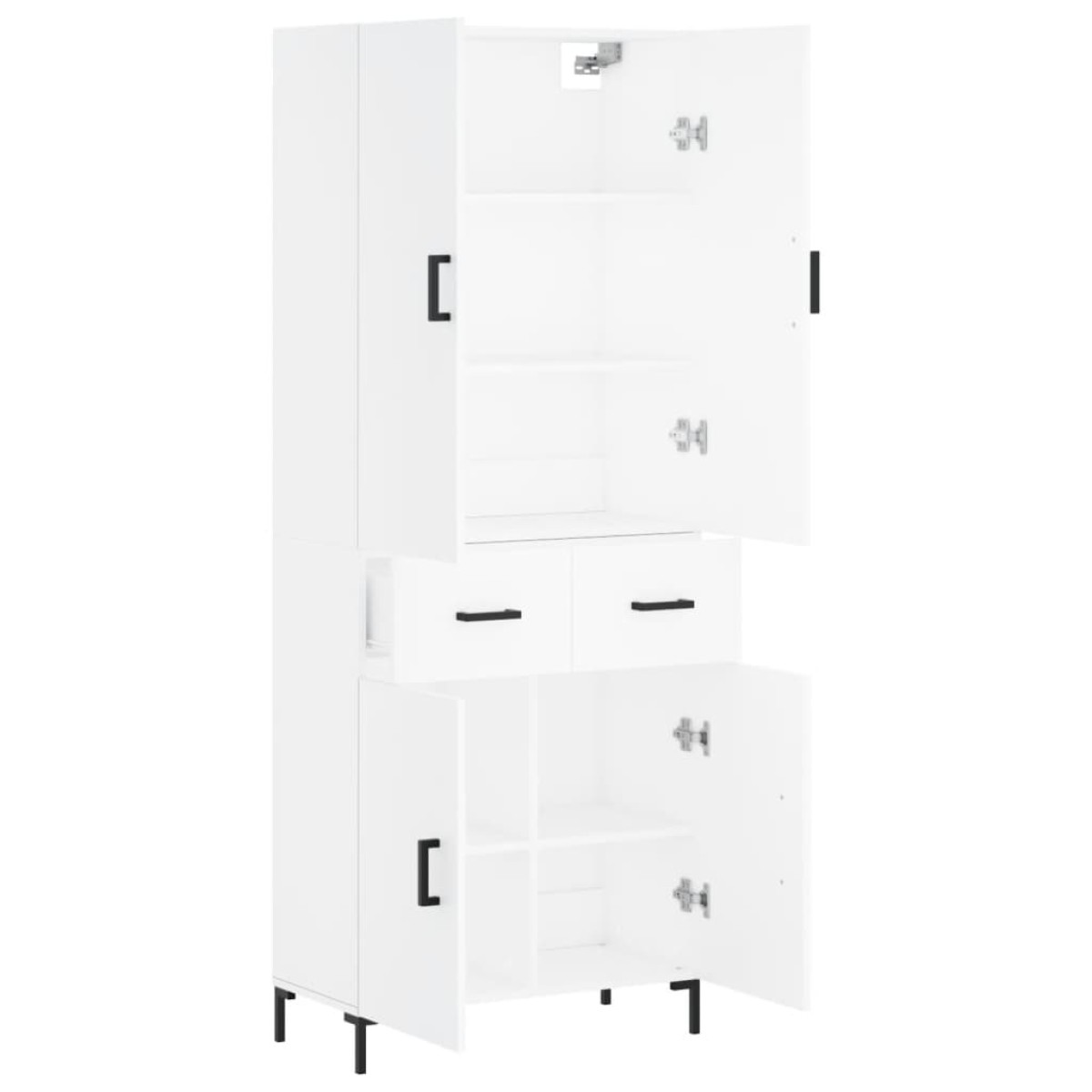 vidaXL Ντουλάπι Λευκό 69,5x34x180 εκ. από Επεξεργασμένο Ξύλο