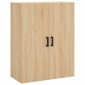 vidaXL Ντουλάπι Sonoma δρυς 69,5 x 34 x 180 εκ. από Επεξεργασμένο Ξύλο