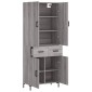 vidaXL Ντουλάπι Γκρι Sonoma 69,5 x 34 x 180 εκ. Επεξεργασμένο Ξύλο