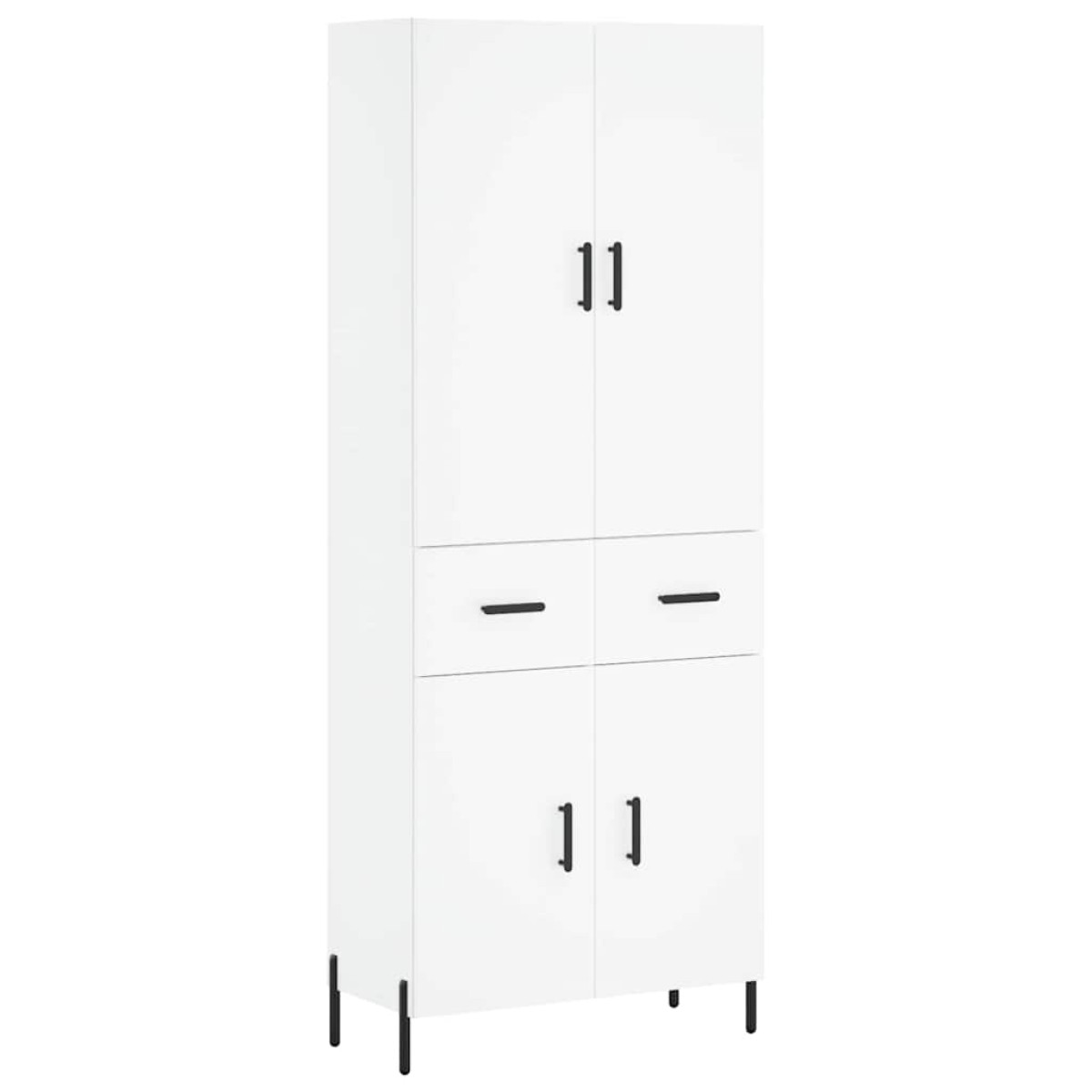 vidaXL Ντουλάπι Λευκό 69,5x34x180 εκ. από Επεξεργασμένο Ξύλο