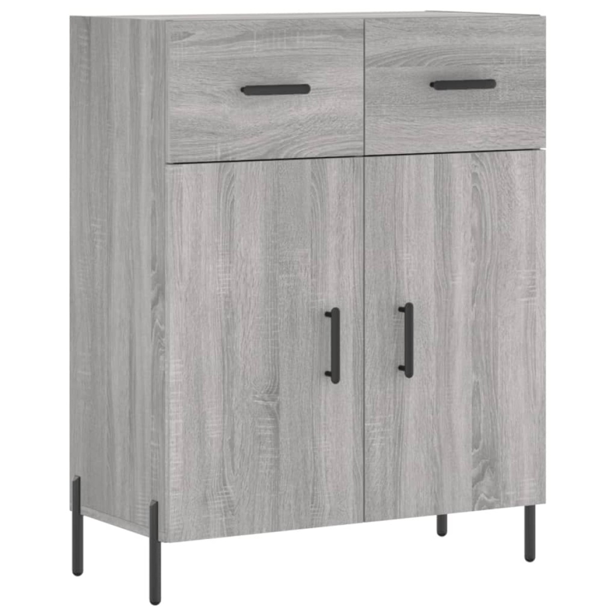 vidaXL Ντουλάπι Γκρι Sonoma 69,5 x 34 x 180 εκ. Επεξεργασμένο Ξύλο