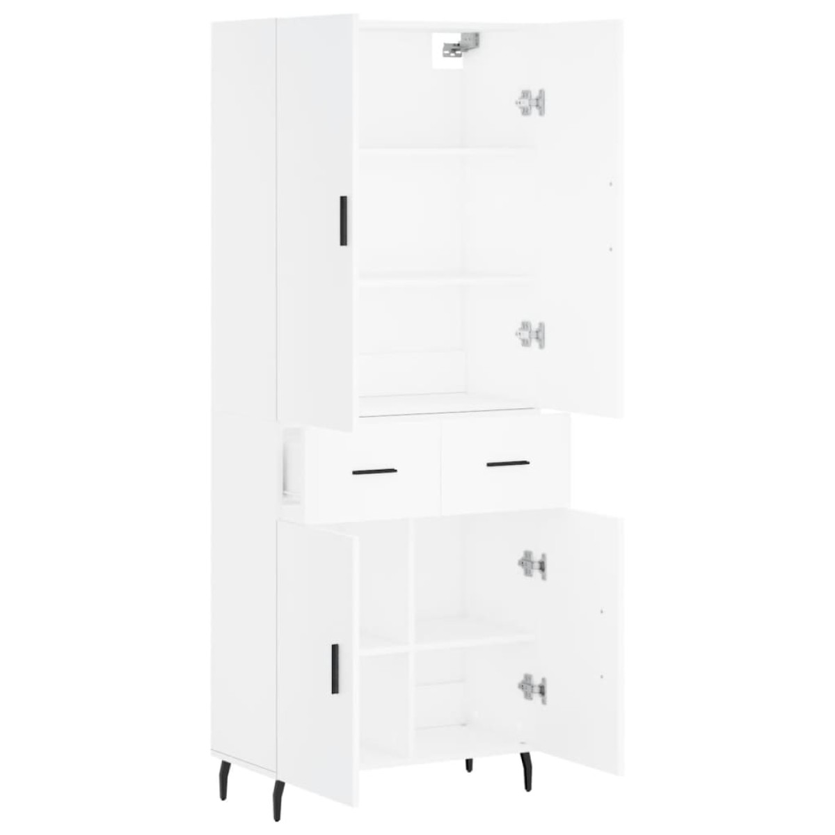 vidaXL Ντουλάπι Λευκό 69,5x34x180 εκ. από Επεξεργασμένο Ξύλο