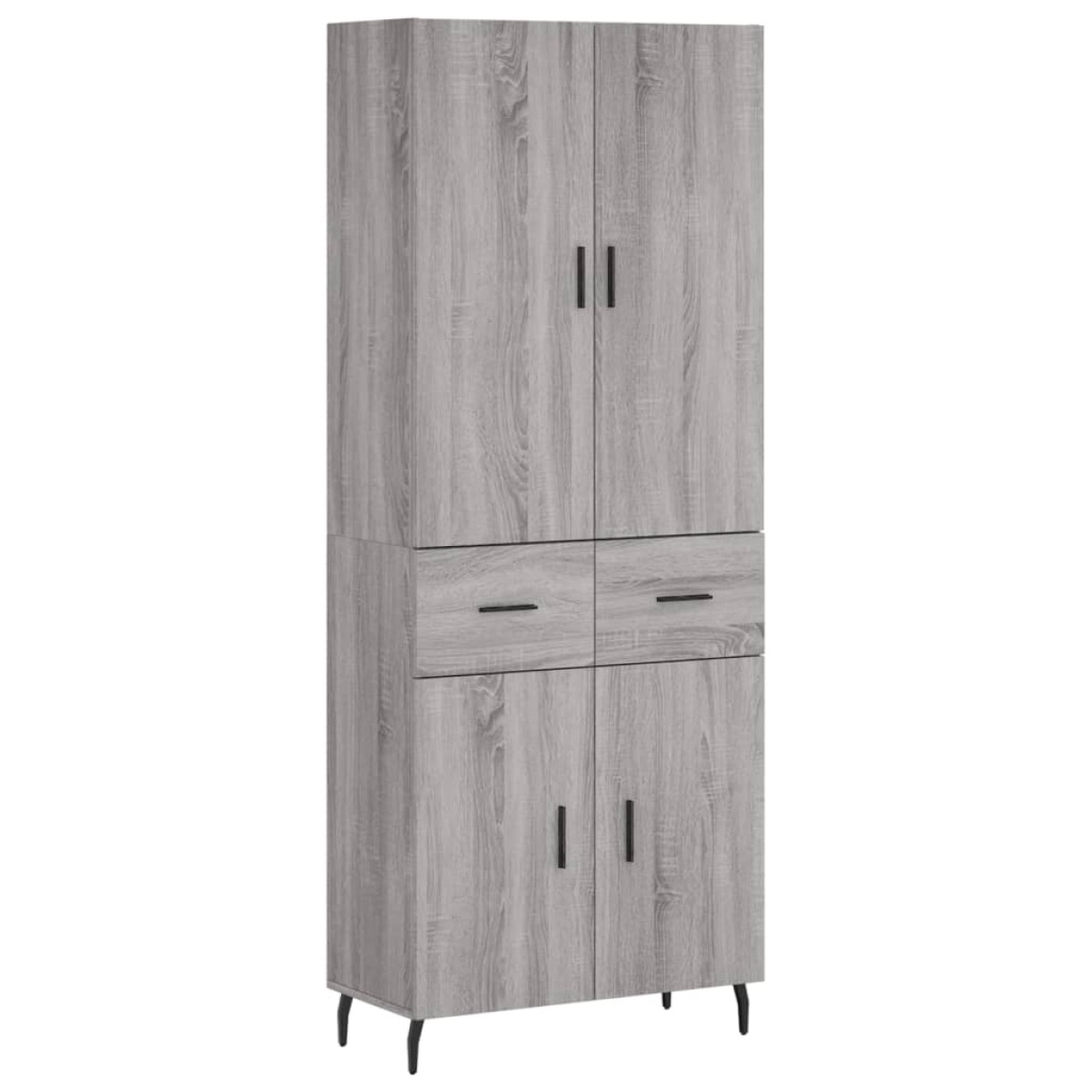 vidaXL Ντουλάπι Γκρι Sonoma 69,5 x 34 x 180 εκ. Επεξεργασμένο Ξύλο