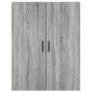 vidaXL Ντουλάπι Γκρι Sonoma 69,5 x 34 x 180 εκ. Επεξεργασμένο Ξύλο