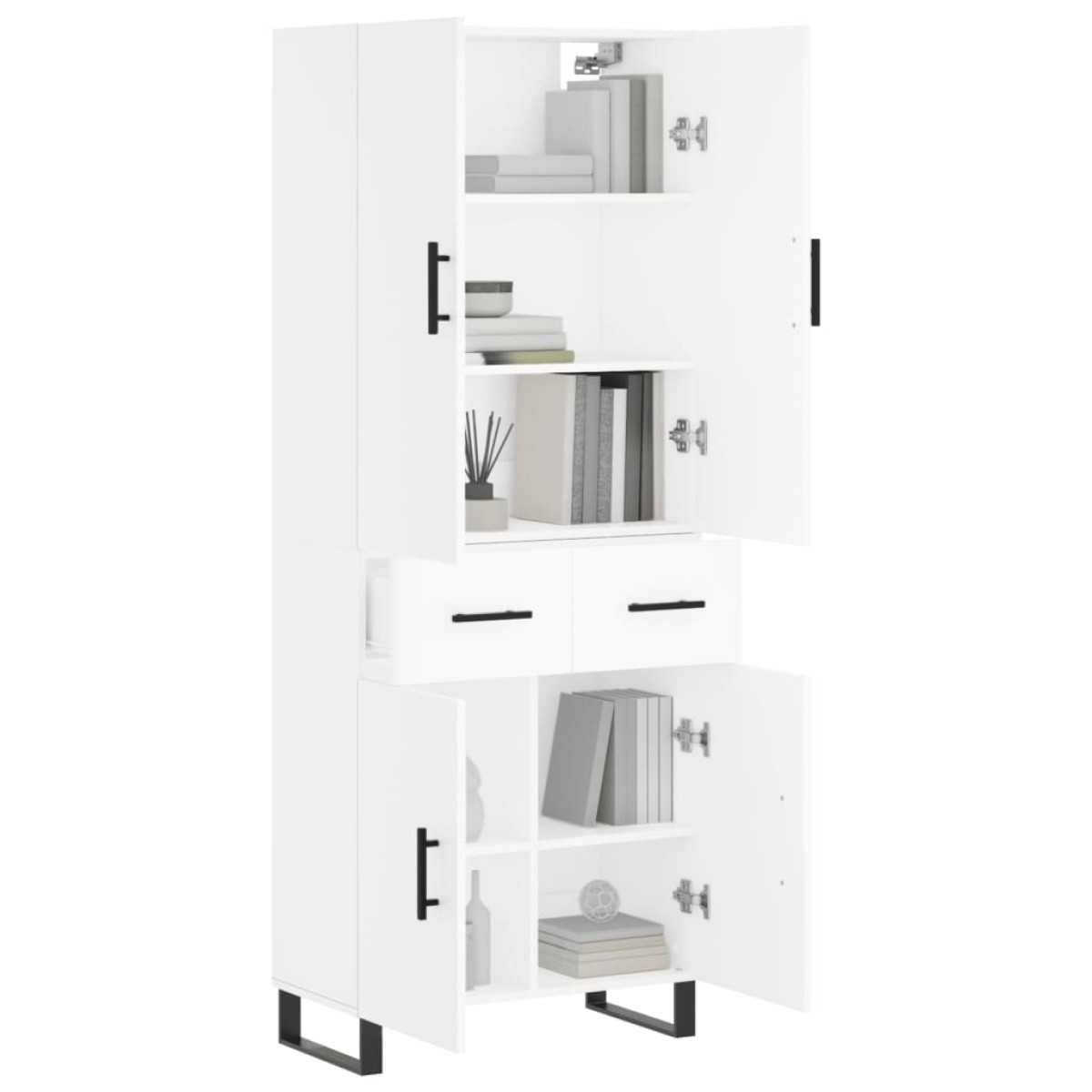 vidaXL Ντουλάπι Λευκό 69,5x34x180 εκ. από Επεξεργασμένο Ξύλο