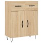 vidaXL Ντουλάπι Sonoma δρυς 69,5 x 34 x 180 εκ. από Επεξεργασμένο Ξύλο