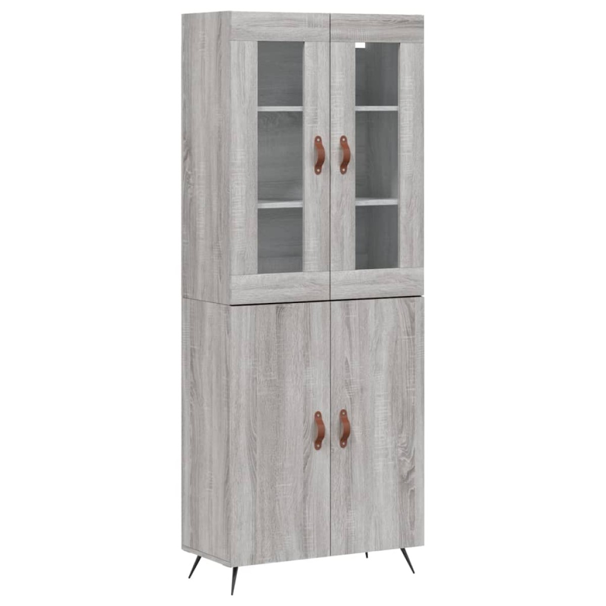 vidaXL Ντουλάπι Γκρι Sonoma 69,5 x 34 x 180 εκ. Επεξεργασμένο Ξύλο