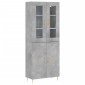 vidaXL Ντουλάπι Γκρι Σκυροδέματος 69,5x34x180 εκ. Επεξεργασμένο Ξύλο