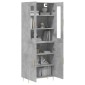 vidaXL Ντουλάπι Γκρι Σκυροδέματος 69,5x34x180 εκ. Επεξεργασμένο Ξύλο