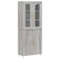 vidaXL Ντουλάπι Γκρι Sonoma 69,5 x 34 x 180 εκ. Επεξεργασμένο Ξύλο