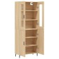 vidaXL Ντουλάπι Sonoma δρυς 69,5 x 34 x 180 εκ. από Επεξεργασμένο Ξύλο