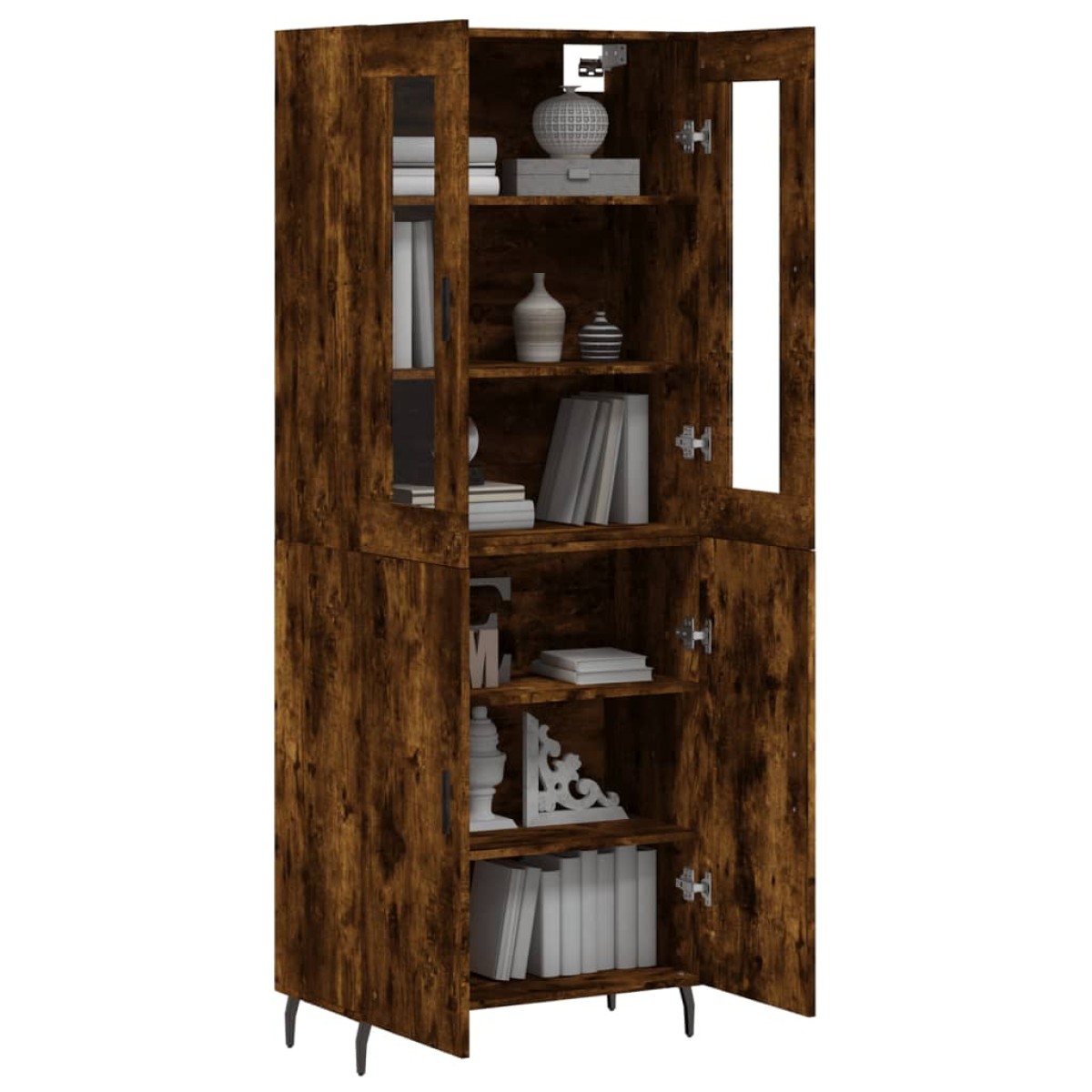 vidaXL Ντουλάπι Καπνιστή Δρυς 69,5x34x180 εκ. από Επεξεργασμένο Ξύλο