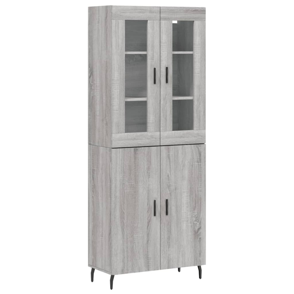 vidaXL Ντουλάπι Γκρι Sonoma 69,5 x 34 x 180 εκ. Επεξεργασμένο Ξύλο
