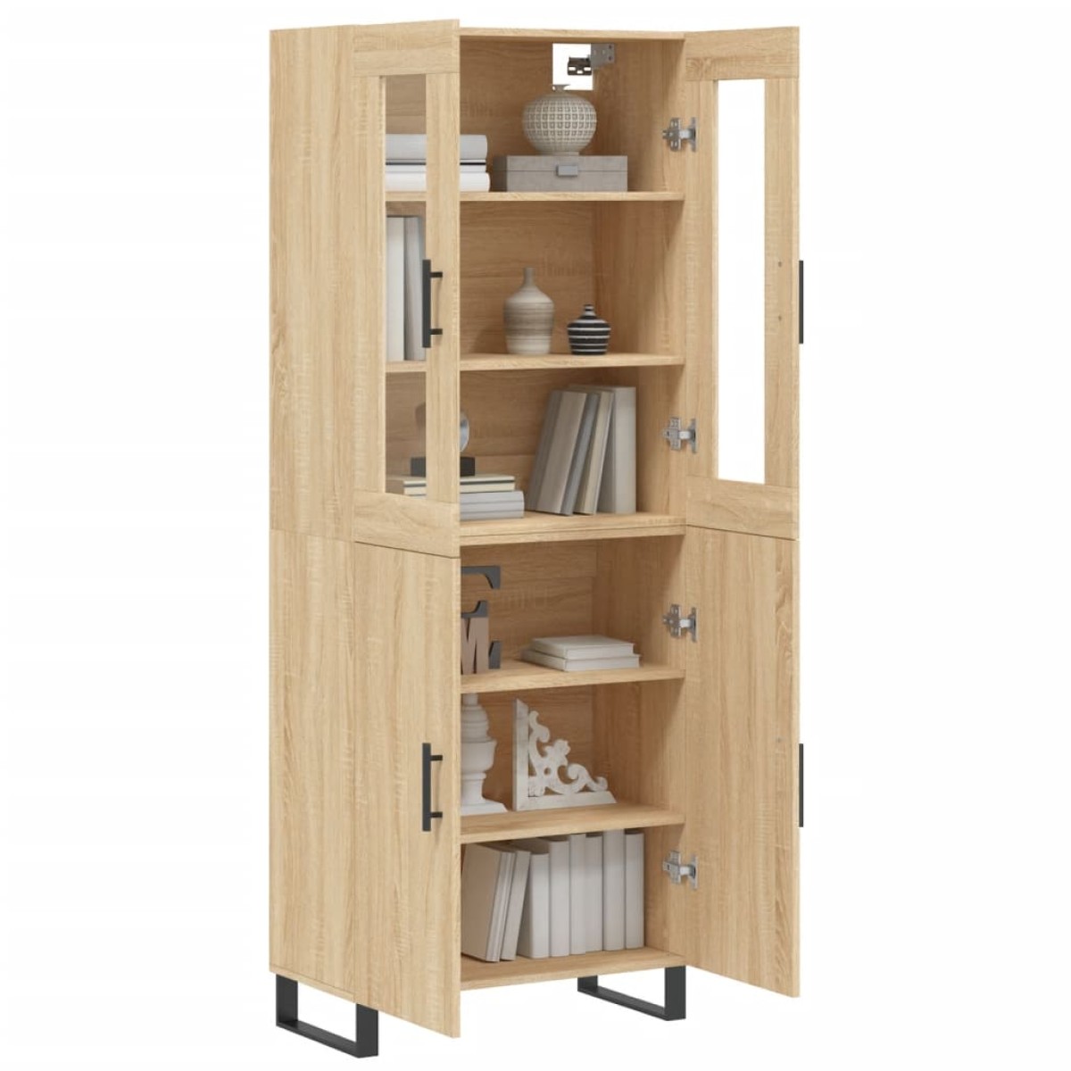vidaXL Ντουλάπι Sonoma δρυς 69,5 x 34 x 180 εκ. από Επεξεργασμένο Ξύλο