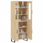 vidaXL Ντουλάπι Sonoma δρυς 69,5 x 34 x 180 εκ. από Επεξεργασμένο Ξύλο