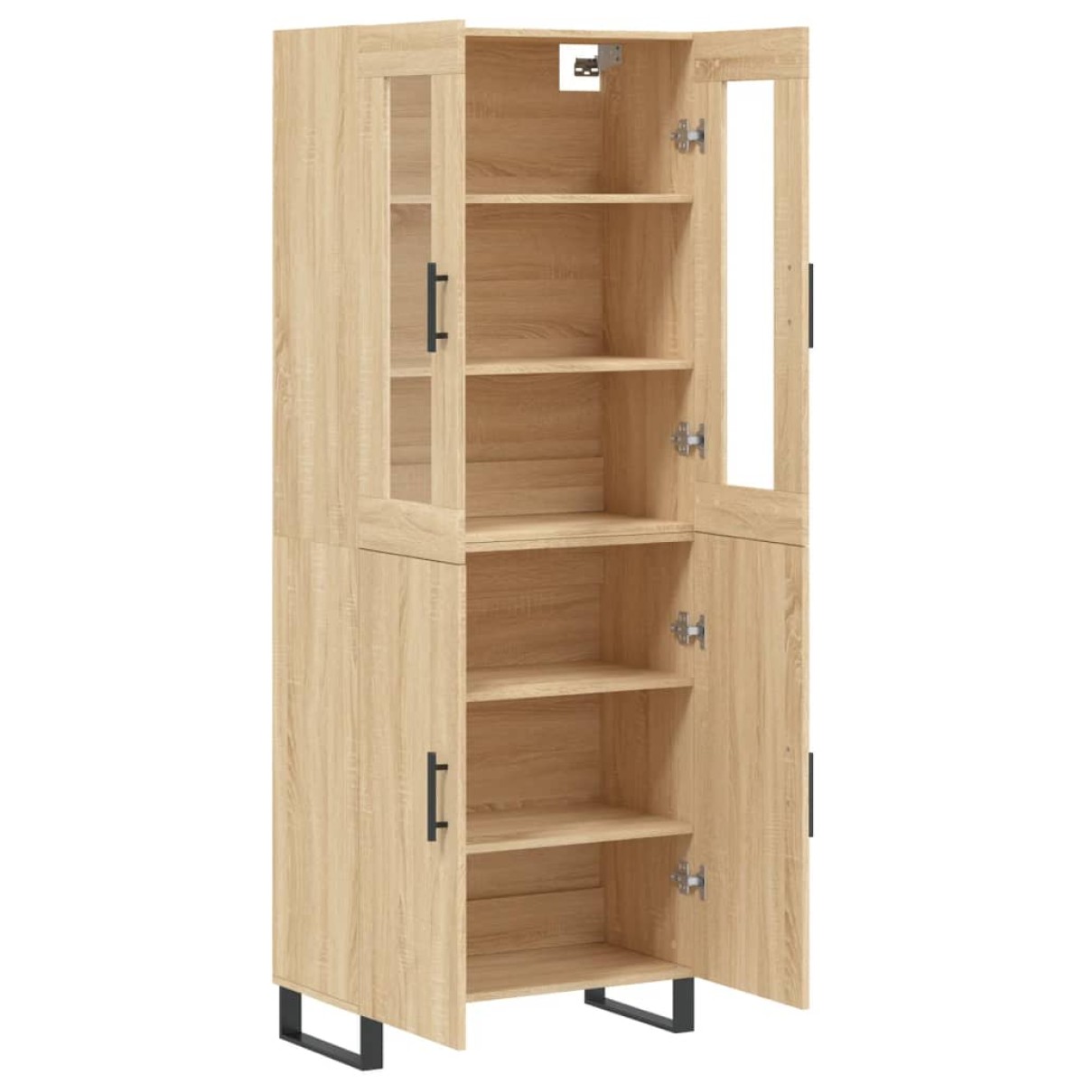 vidaXL Ντουλάπι Sonoma δρυς 69,5 x 34 x 180 εκ. από Επεξεργασμένο Ξύλο