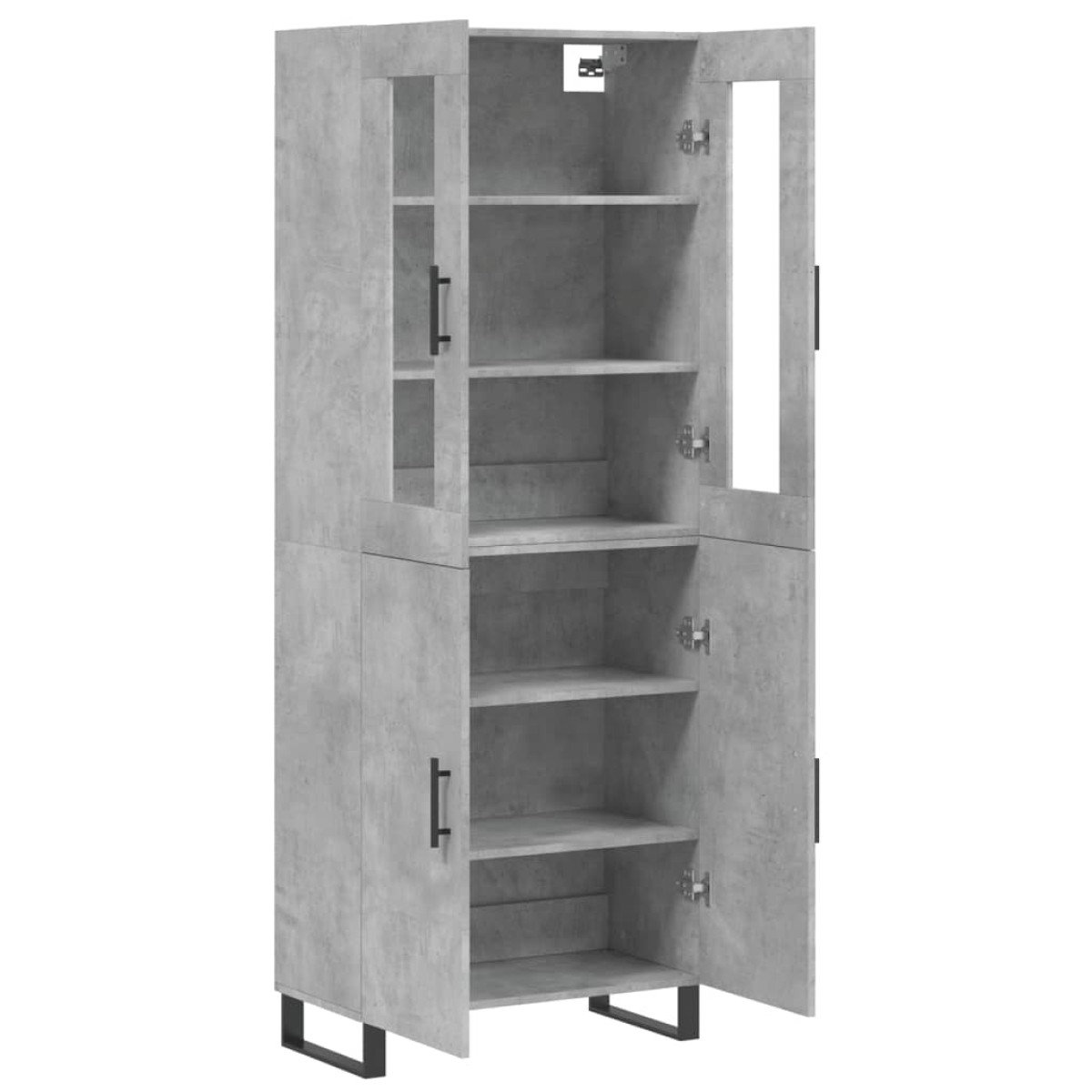 vidaXL Ντουλάπι Γκρι Σκυροδέματος 69,5x34x180 εκ. Επεξεργασμένο Ξύλο