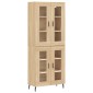 vidaXL Ντουλάπι Sonoma δρυς 69,5 x 34 x 180 εκ. από Επεξεργασμένο Ξύλο