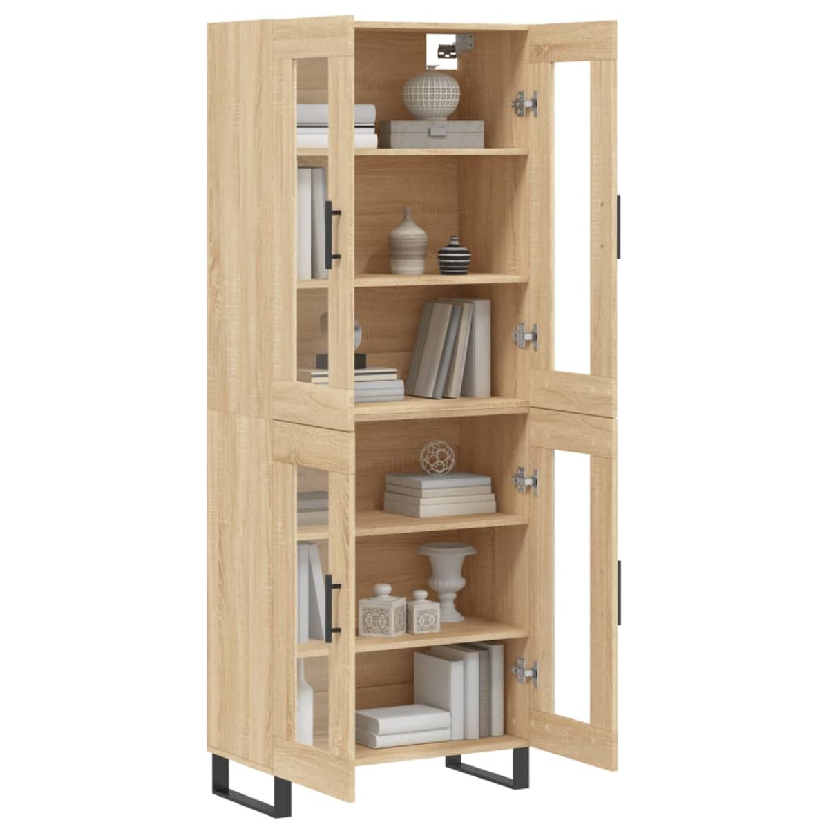 vidaXL Ντουλάπι Sonoma δρυς 69,5 x 34 x 180 εκ. από Επεξεργασμένο Ξύλο