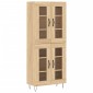 vidaXL Ντουλάπι Sonoma δρυς 69,5 x 34 x 180 εκ. από Επεξεργασμένο Ξύλο