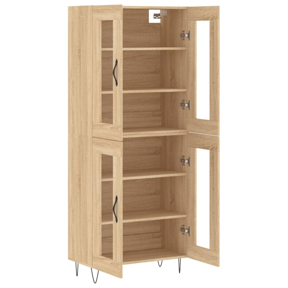 vidaXL Ντουλάπι Sonoma δρυς 69,5 x 34 x 180 εκ. από Επεξεργασμένο Ξύλο