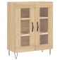vidaXL Ντουλάπι Sonoma δρυς 69,5 x 34 x 180 εκ. από Επεξεργασμένο Ξύλο